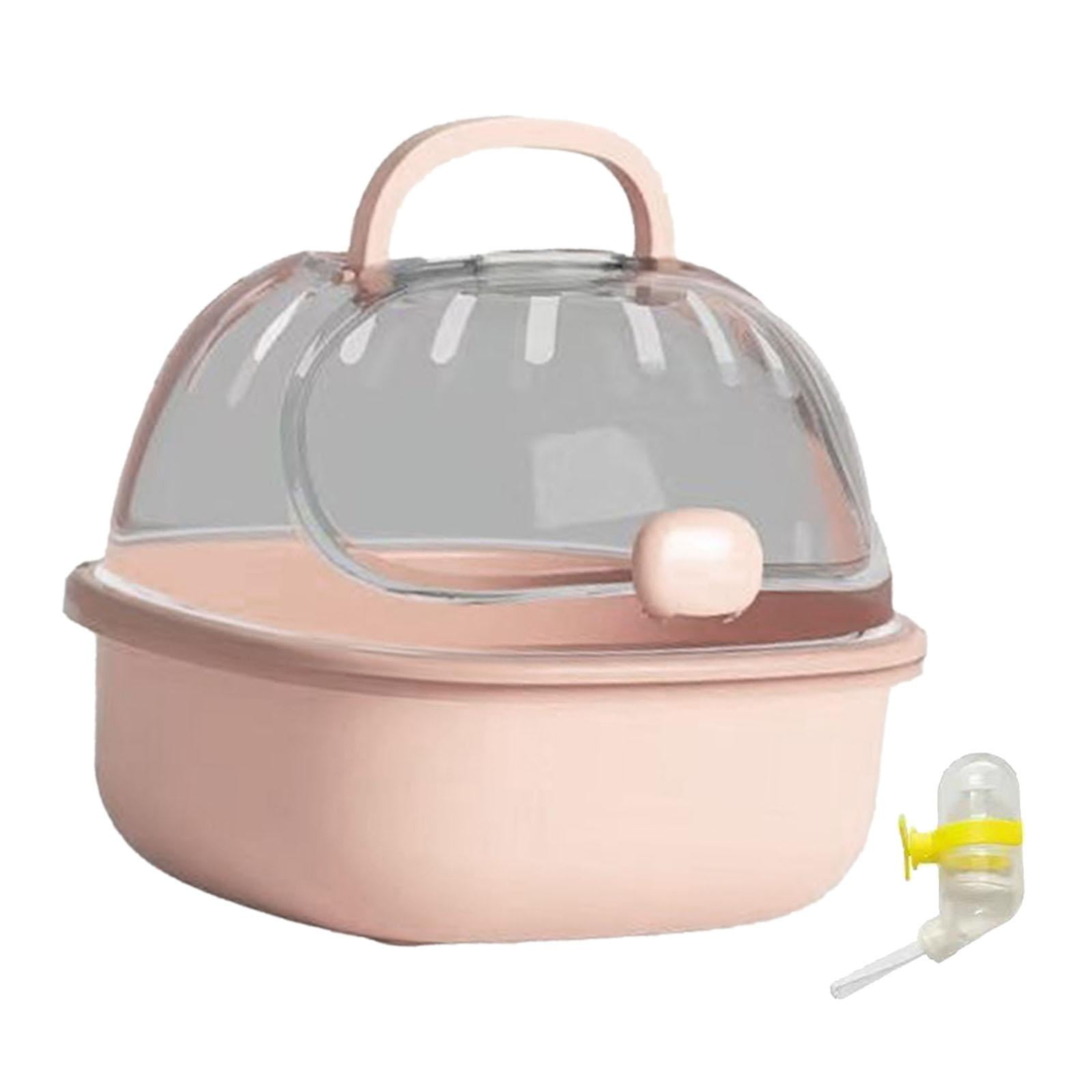 Magideal - Jaula De Transporte Para Hámster, Bolsa Transportadora Para Animales Pequeños, Accesorios Para Hámster, Transportador De Viaje Para Hámster Para Raton Rosa