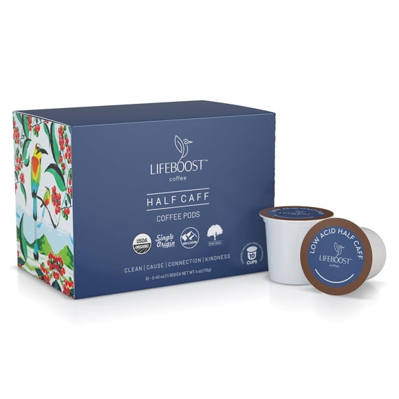 Cápsulas de café Lifeboost Half Caff Low Acid 10 Pods Keurig