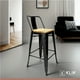 thumbnail image 2 of Pack de 4 Taburetes Tolix Con Asiento De Madera Clara - Negros, 2 of 4