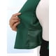 thumbnail image 5 of INSPIRE CHIC Elegante Blazer Corto para Mujeres Regreso a Clases Atuendo de Maestra Abierto al Frente Sin Cuello Manga 3/4 Chaqueta de Traje de Negocios Peplum S Verde Oscuro, 5 of 6
