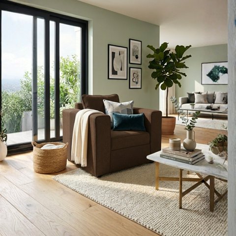 Construcsofa - Butaca Aurelia Tela Chocolate