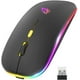 thumbnail image 1 of Mouse Inalámbrico, Wireless Óptico Recargable 2.4 G Ergonómico Silencioso Click Con Receptor Usb 3(800/1200/1600) Ajustable Dpi Ratón Para Computadora,portátil,pc,mac (negro Mate), 1 of 5
