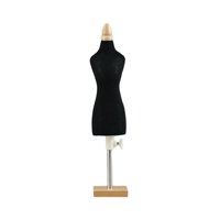 Magideal - Maniquí De Muñeca, Soporte Para Torso, Soporte De Exhibición Para Vestido De Muñeca, Diseño De Ropa, Maniquí De Costura En Miniatura Para Decoración , Base Base Cuadrada De 26 Cm.