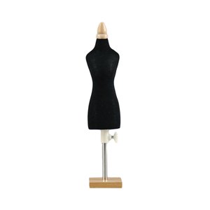 Magideal - Maniquí De Muñeca, Soporte Para Torso, Soporte De Exhibición Para Vestido De Muñeca, Diseño De Ropa, Maniquí De Costura En Miniatura Para Decoración , Base Base Cuadrada De 26 Cm.