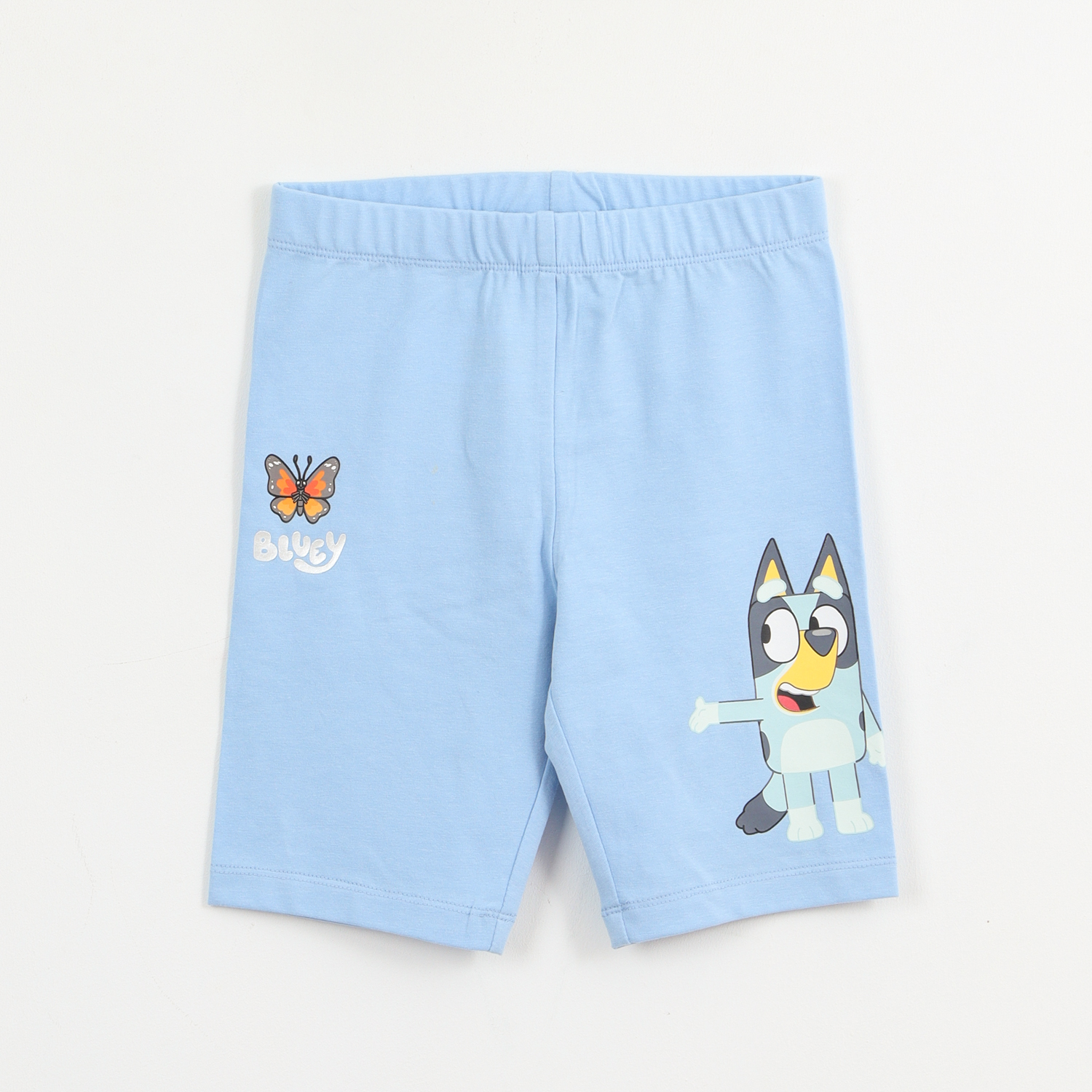 Calza Niña Azul Biker Mariposa Bluey