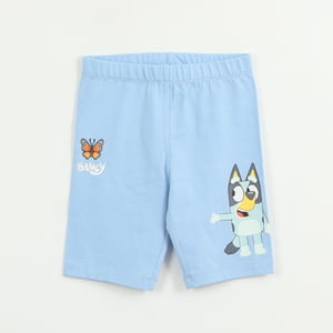 Calza Niña Azul Biker Mariposa Bluey