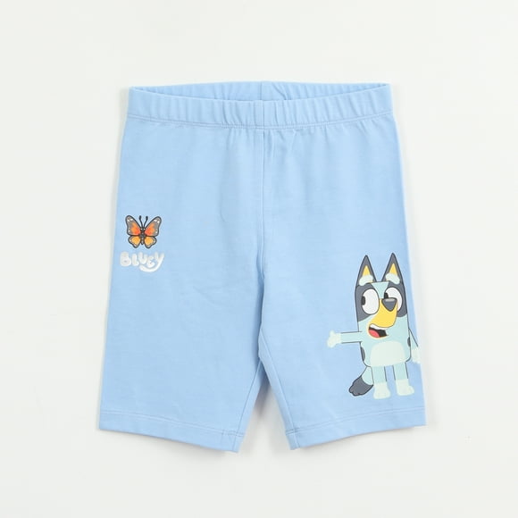 Calza Niña Azul Biker Mariposa Bluey
