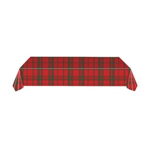Magideal - Mantel Desechable Navideño Impermeable Para Mesa Rectangular, Protector De Mesa A Cuadros Grande, 1 Unidad 1 Pieza De Cuadros Grandes