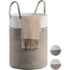 thumbnail image 1 of Cesta para la ropa sucia, cesta para la colada, cesta para guardar la ropa sucia, cuerda de algodón marrón, 38 cm (profundidad) x 50 cm (alto)., 1 of 5
