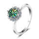 thumbnail image 3 of Anillos de Compromiso de Moissanita de 1 Uds Color D para Mujer Anillos de Flor de Plata Esterlina 925 Corte Redondo Anillos de Diamante Amarillo/azul/rosa para Aniversario de Boda con Certificado, 3 of 9