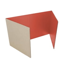 Study Carrel Flipside Products, Color Rojo, 45 X 120 Cm, Paquete De 12