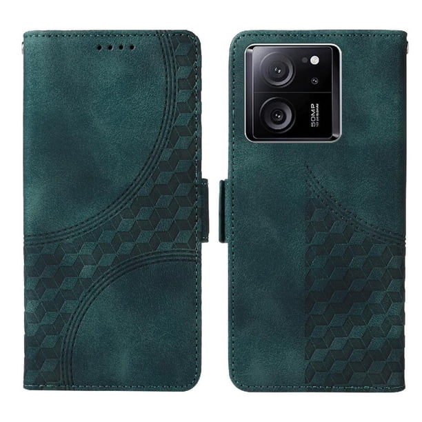 Carcasa FOXDOCK Xiaomi 13T de cuero PU, diseño acolchado clásico, protección contra caídas y rayones