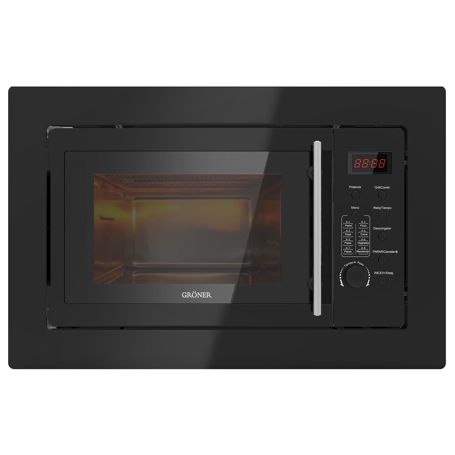 Groner - Microondas Empotrado Black Grill 25l
