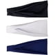 thumbnail image 1 of Diadema deportiva multifuncional unisex, estilo casual, superelástica, transpirable y absorbente del sudor, ideal para yoga y deportes en interiores y exteriores. Negro, blanco y azul oscuro (paquete, 1 of 7