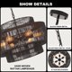 thumbnail image 2 of Candelabro Widluth de Ratán Negro 60 cm, 6 Luces, 2 of 9