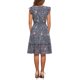 thumbnail image 3 of INSPIRE CHIC Vestido Floral de Mujer con Mangas Volantes Cuello en V Fruncido con Volantes Vestidos Casuales Azul Gris XS, 3 of 6