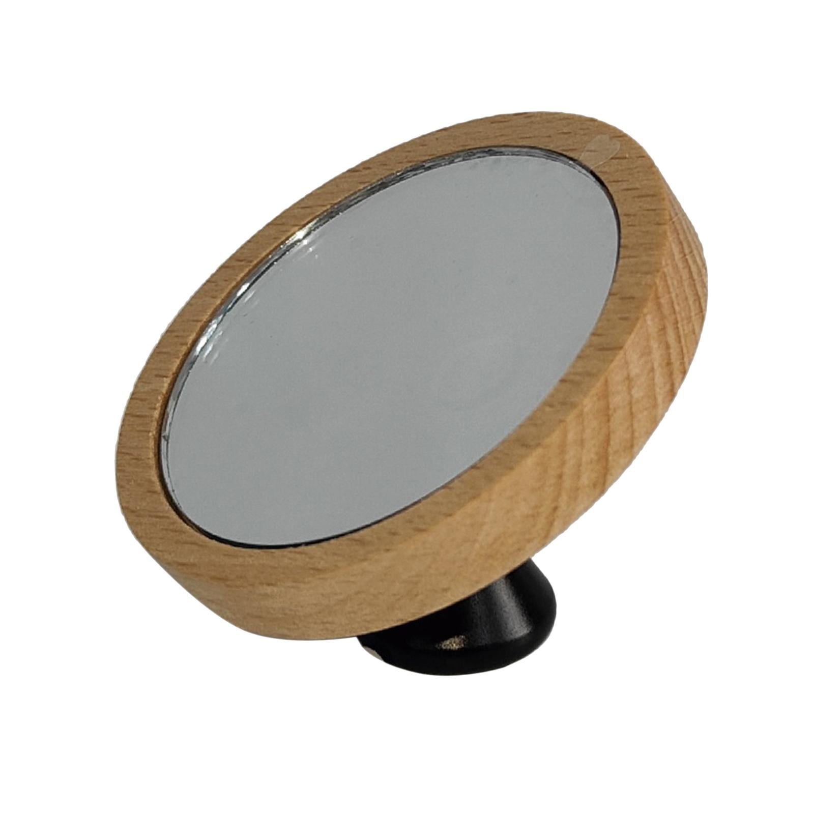 Bothyi - Espejo Shot Espresso Ajustable Base Madera 7cm Haya Negro