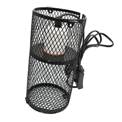 Magideal - Lámpara De Calefacción Para Jaula De Loros, Lámpara De Calor Para Reptiles, Pantalla De Protección Para Reptiles, Suministros De Invierno, Pantalla De