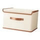 thumbnail image 2 of Contenedor De Almacenamiento Con Tapa, Organizador De Almacenamiento Plegable Para Edredones, Almohadas, Gabinete, Color Beige, 37x27x26cm, 2 of 5