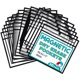 thumbnail image 1 of Bolsillos magnéticos de borrado en seco Two Point Pack de 30, formato horizontal, negro, 1 of 6