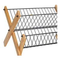 Oem - Secador Escurridor De Loza Platos 2 Niveles Bambu Y Metal