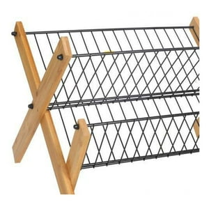 Oem - Secador Escurridor De Loza Platos 2 Niveles Bambu Y Metal