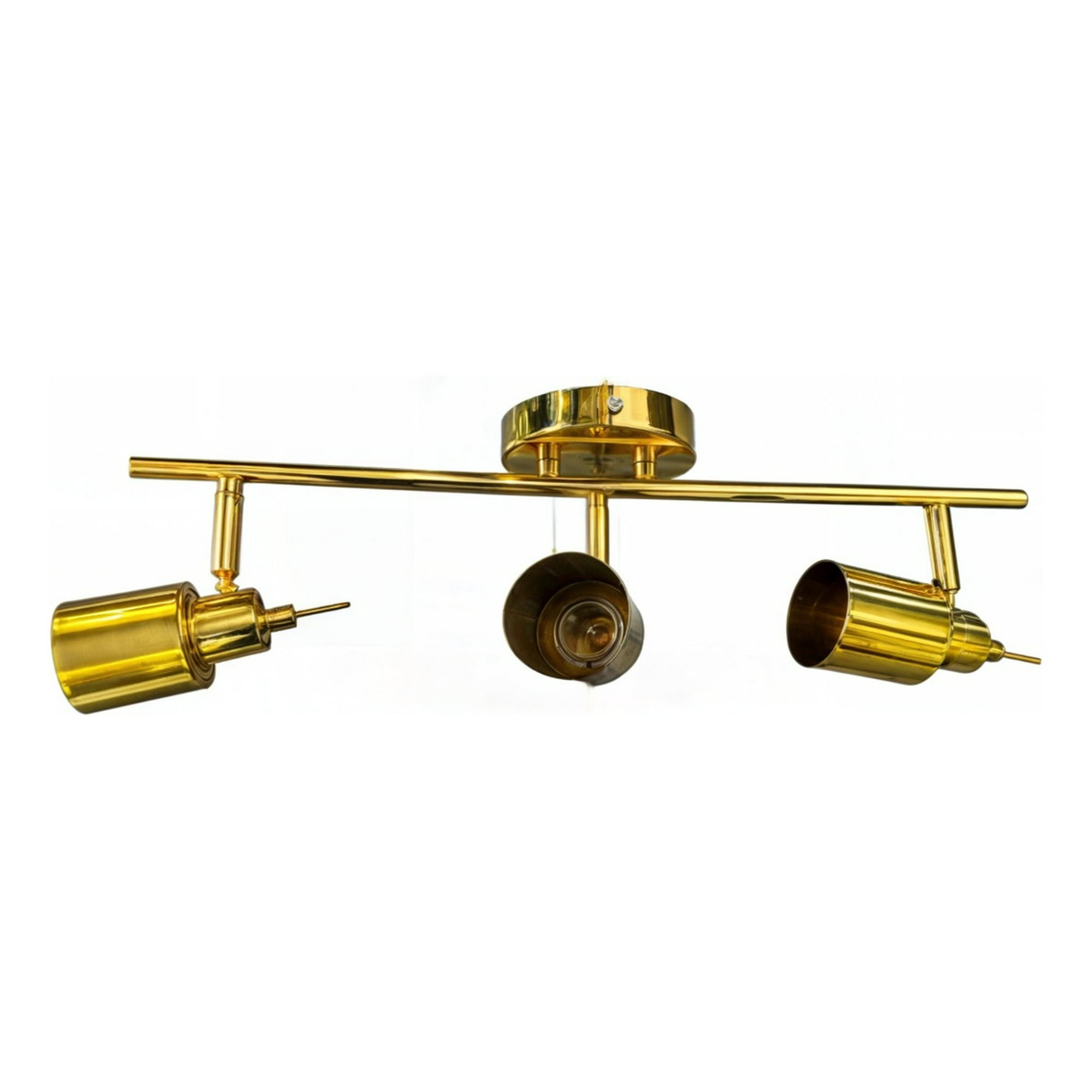 Genérico - Lámpara Pared Techo 3 Luces E27 Led Ajustable Dorada Jhn