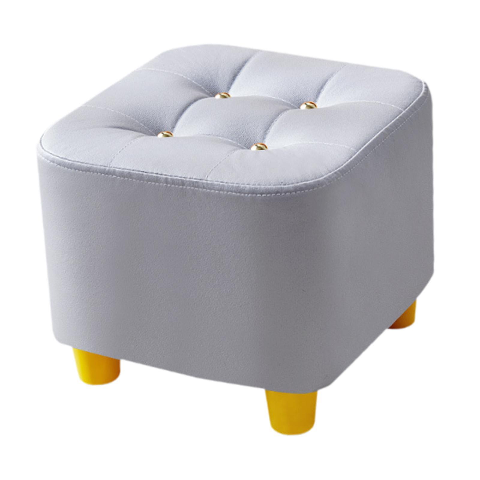 Magideal - Reposapiés Taburete Otomano Mueble Taburete Escalonado Taburete Cuadrado Antideslizante Taburete Para Sofá Habitación Infantil Sala De Juegos Oficina Gris