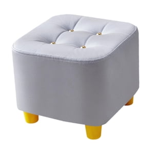 Magideal - Reposapiés Taburete Otomano Mueble Taburete Escalonado Taburete Cuadrado Antideslizante Taburete Para Sofá Habitación Infantil Sala De Juegos Oficina Gris