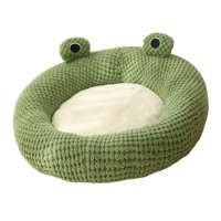 Magideal - Cama Para Gatos Con Forma De Rana De Dibujos Animados, Cama Para Gatos, Cómoda Interior Para Gatos O Perros Pequeños, Perrera, Lindo Nido Para Gatos, , M M