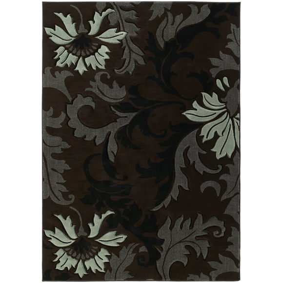 Alfombra United Weavers Contours Orleans Blue Leaves 79 x 127 cm
