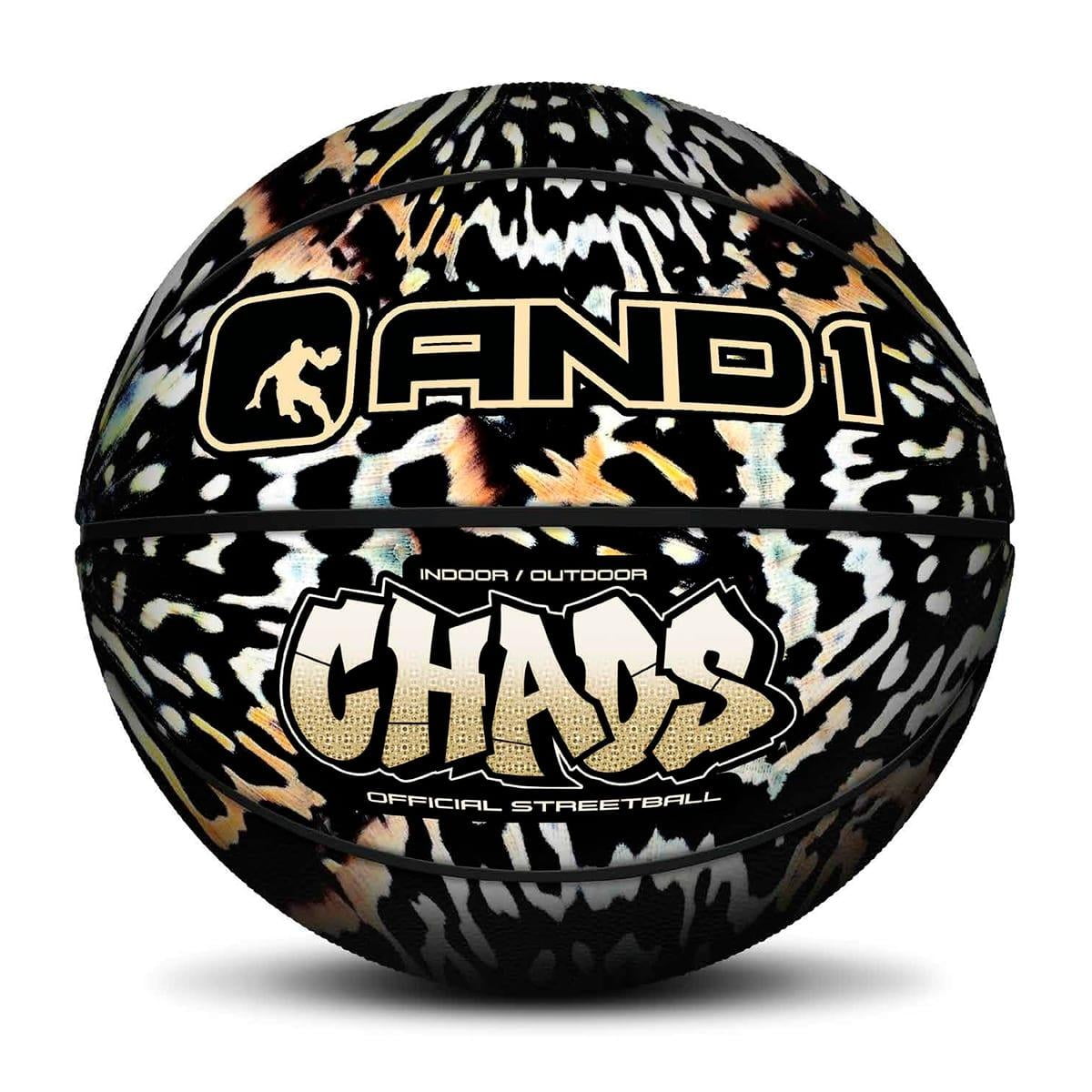 And1 - Balón De Baloncesto De Goma Premium Chaos Animal Print Felino Talla 7
