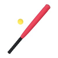 Ioensy - Juego De Bate Y Pelota De Béisbol, Juguete Educativo Ligero De 21 Pulgadas, Juegos De Béisbol, Color Rojo