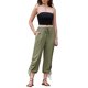 thumbnail image 2 of Pantalones Casuales para Mujer Verano con Cordón Linterna Pantalones Largos XL Verde Militar, 2 of 6