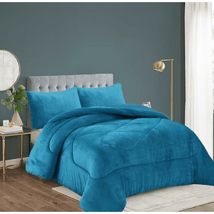 Mundo Shopping - Cobertor Plush Con Chiporro Plaza Y Media Color Calipso