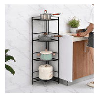 Genérico - Estante Organizador Esquinero 4 Niveles Negro