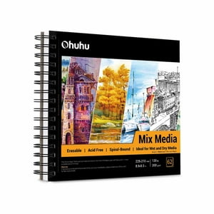 Ohuhu Block Mixmedia Técnicas Secas&Húmedas 22*21Cm 62H 200G