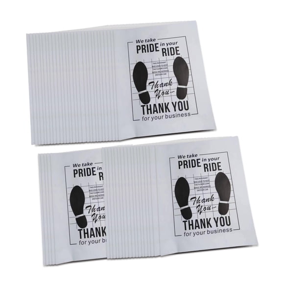 50 alfombrillas de papel desechables para coche, impermeables, para limpiar el suelo. Estilo blanco a