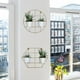 thumbnail image 4 of Macetero Doble De Fierro De Pared Hexagonal Colgante Dorado, 4 of 5