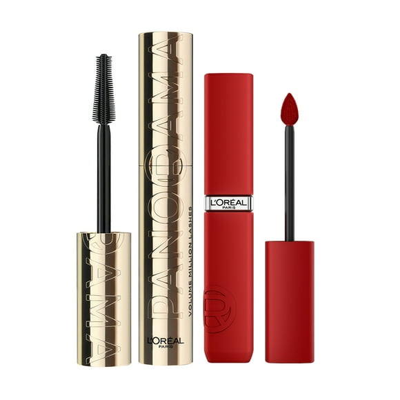 Kit Máscara de pestañas Panorama WTP + Labial Le Matte Resistance Le Rouge Paris