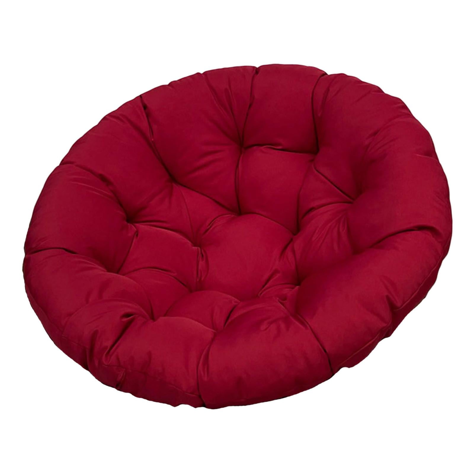 Magideal - Cojín Para Silla Colgante, Cojín Para El Suelo, Suave, Cojín Para Silla Con Forma De Huevo, Cojín Para Asiento, Cojín Para Silla Para El Hogar, Jardín Rojo Oscuro