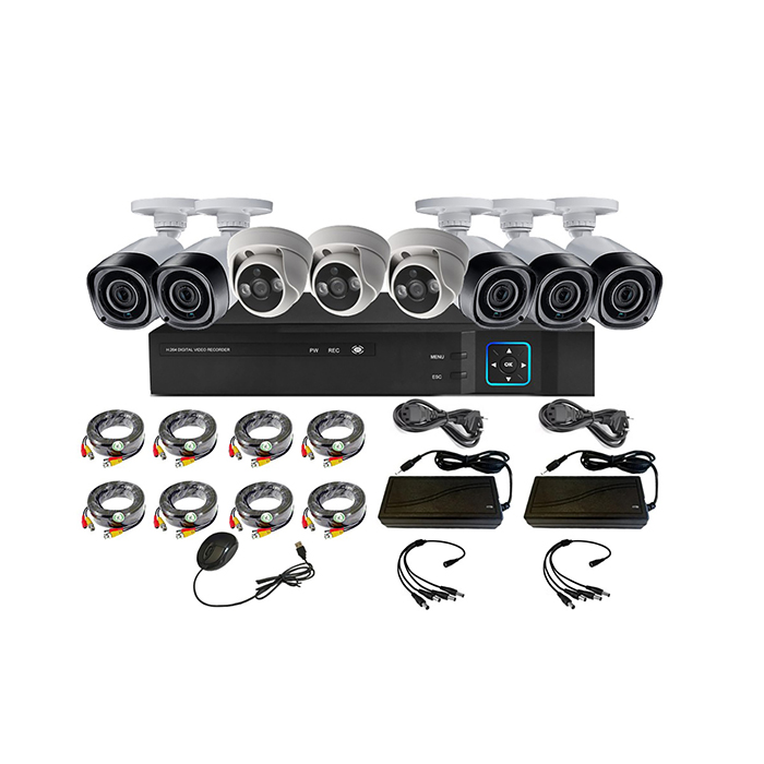 Vipa - Kit 8 Cámaras De Seguridad Mixto Hd 1Mp - M81L