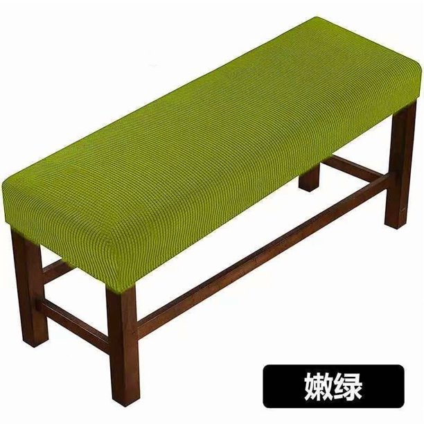 Xiao Hua 1 funda elástica verde para banco - Funda elástica para banco de tamaño XXL, lavable y antideslizante, adecuada para bancos rectangulares en restaurantes y dormitorios.