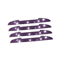 Magideal - 4 Piezas De Diamantes De Imitación Para Puerta De Coche, Protectores De Protección De Borde Lateral, Tiras Anticolisión Universales Antiarañazos, Para Rosa
