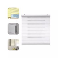 Genérico - Cortina Roller Duo Zebra Día Noche 80X200Cm Blanca