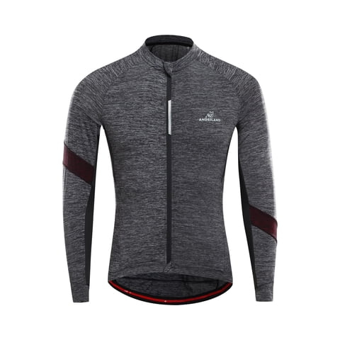 Andesland - Polera Tricota Jaspeada Manga Larga Cierre Completo Hombre