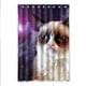 thumbnail image 1 of Cortina de ducha con diseño de ojos de gato y galaxia negra, con ganchos, 122 x 183 cm, 1 of 3