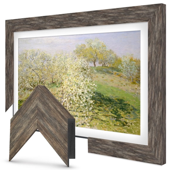 Marco decorativo de madera de granero envejecida de 7,6 cm para TV Frame My TV