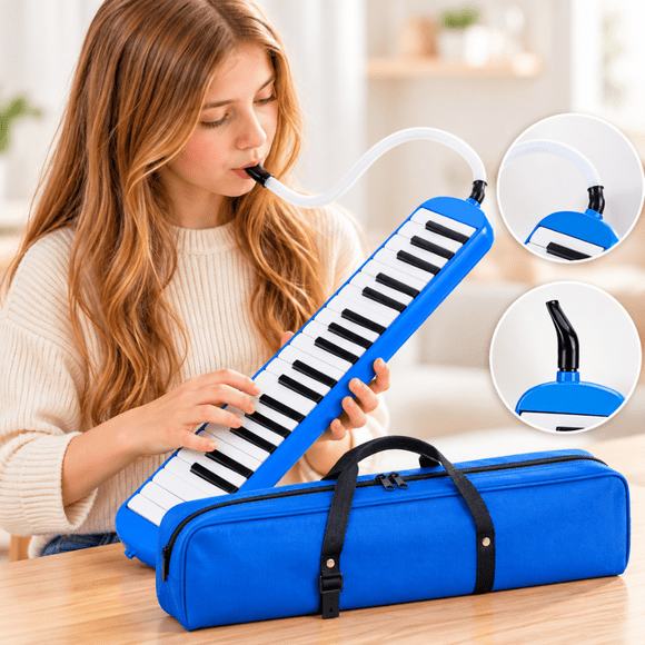 Melódica 32 Notas Boquilla + Manguera + Estuche Teclado Piano