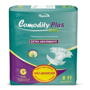 Pañales Comodity Plus Care Talla G X 8 Unidades